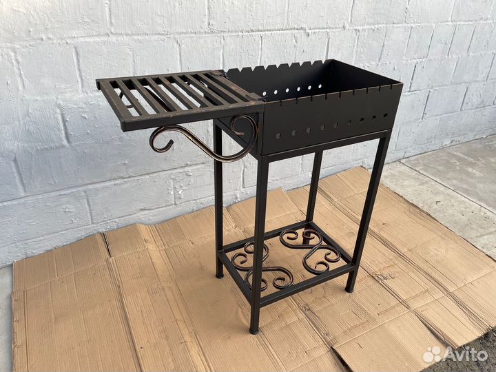 Мангал № 0019/4 с полкой 4 мм под дрова можно