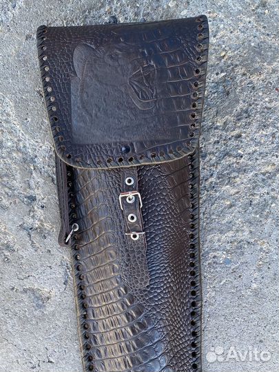 Набор шампуров в кожаном чехле