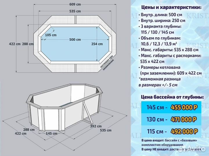 Деревянный морозоустойчивый бассейн