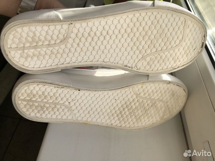 Кеды белые в идеале, кроссовки, иск кожа на 24 см