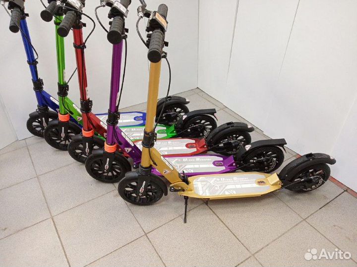 Самокат с дисковым тормозом