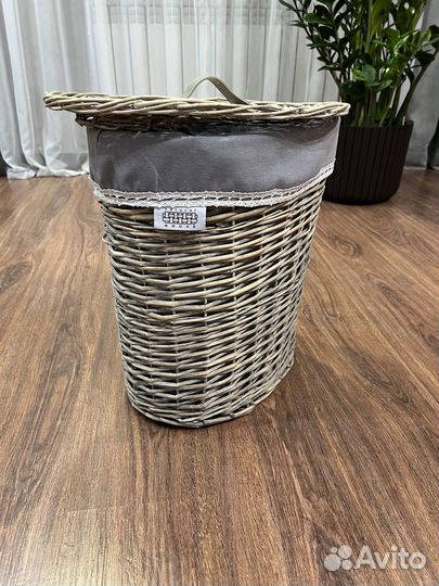 Корзина для белья плетенная б/у