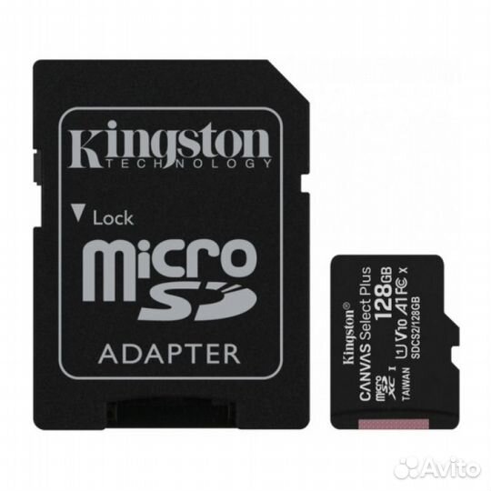 Карта памяти micro sdxc 128Gb Kingston Canvas Sele