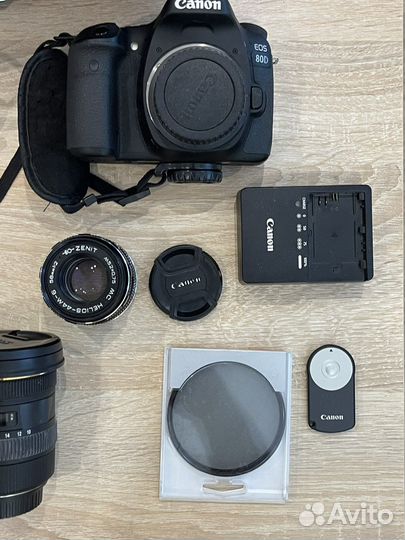 Фотоаппарат Canon 80D (body) + объективы + cумка