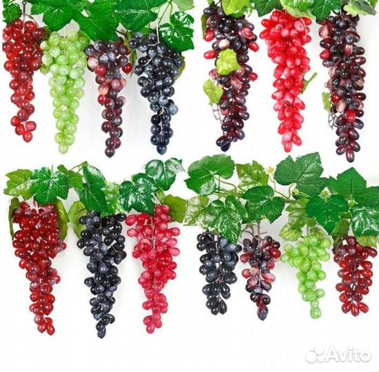 Искусственный виноград клубника вишня