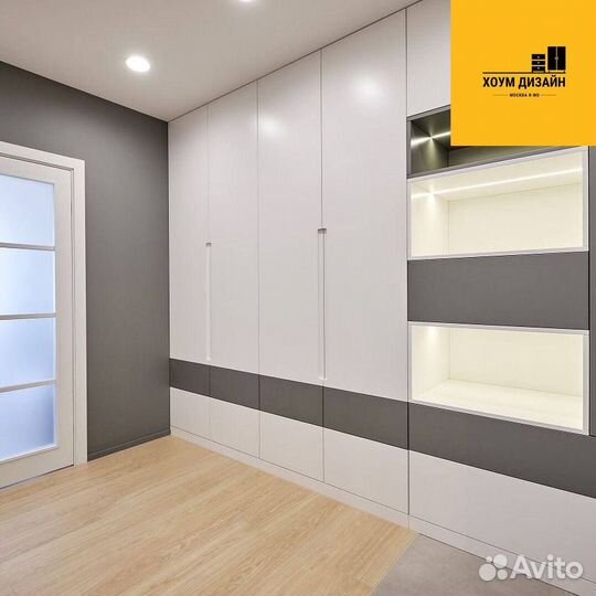 Шкаф распашной с фрезерованными фасадами