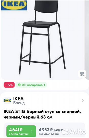 Барный стул IKEA