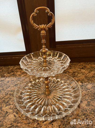 Ваза хрустальная Чехословакия