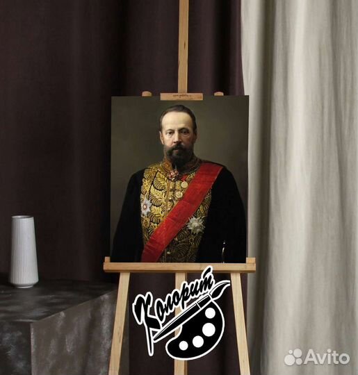 Витте С. Ю. портрет на холсте 40х50см