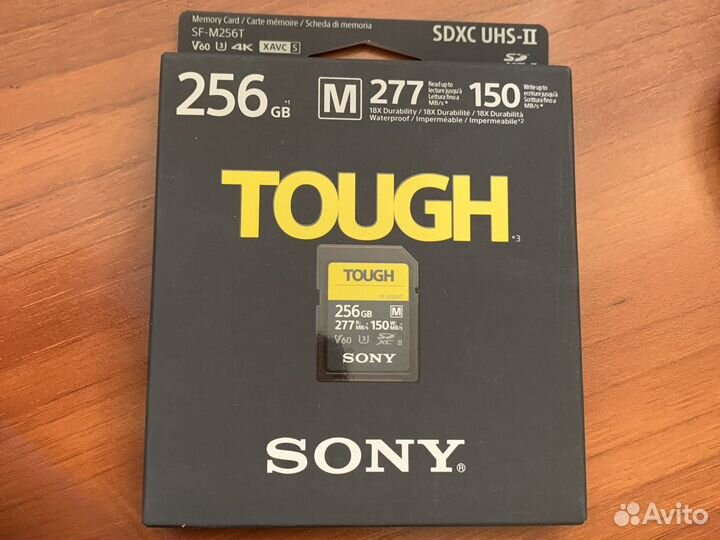 Защищенная Карта Sony 256 M Tough UHS-II sdxc