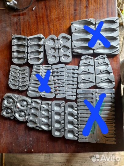 Формы для литья рыболовных грузил