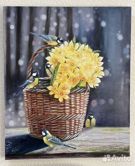 Весенний натюрморт, картина маслом