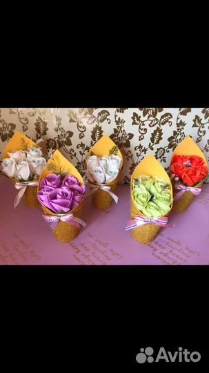 Мыльные букеты розы