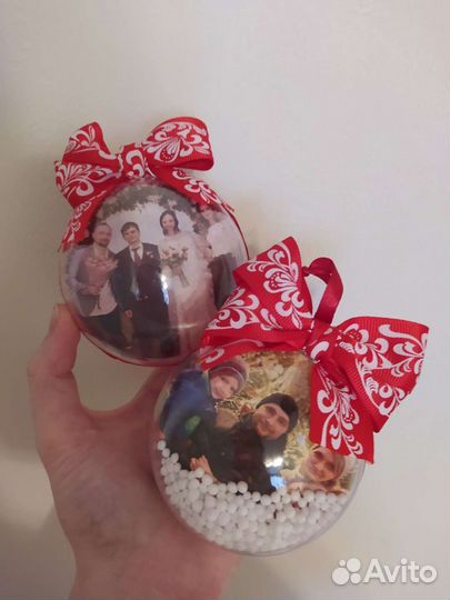 Елочные шары с фото или с декором