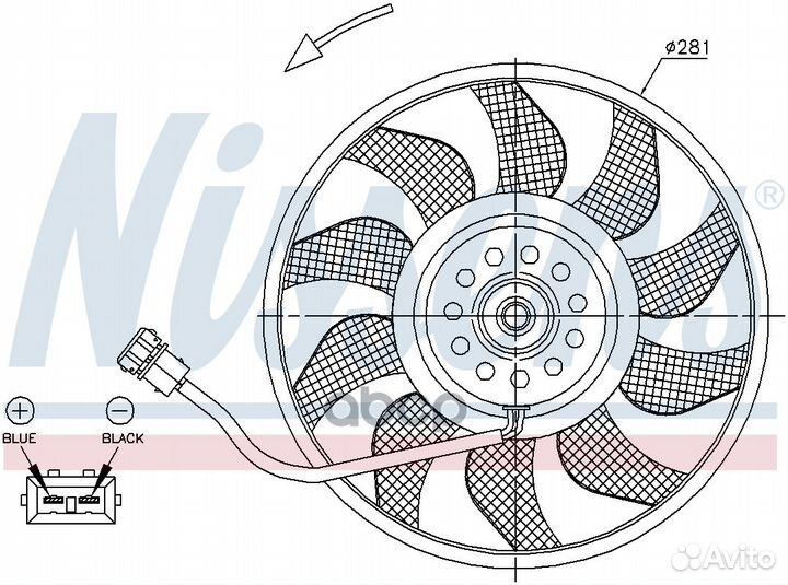 Вентилятор радиатора 85618 Nissens