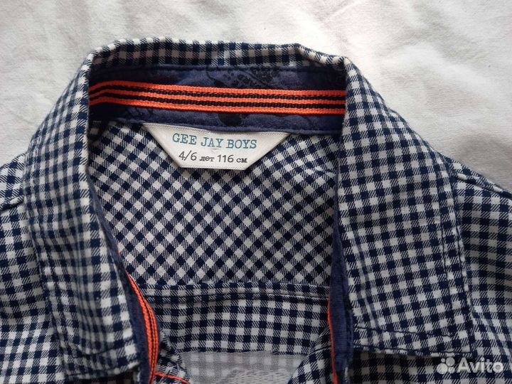 Стильная рубашка на мальчика 116