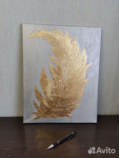 Картина акрил, поталь
