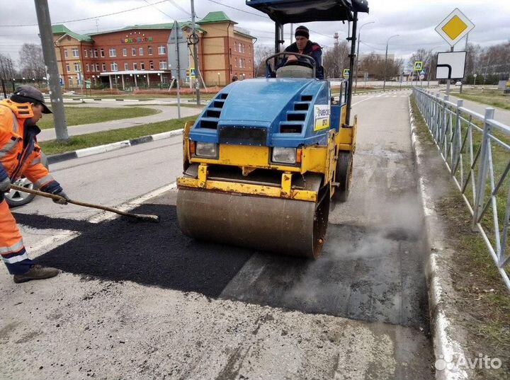 Асфальтирование, укладка асфальта, ямочный ремон