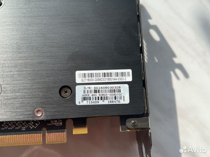 Видеокарта rx 480 8gb