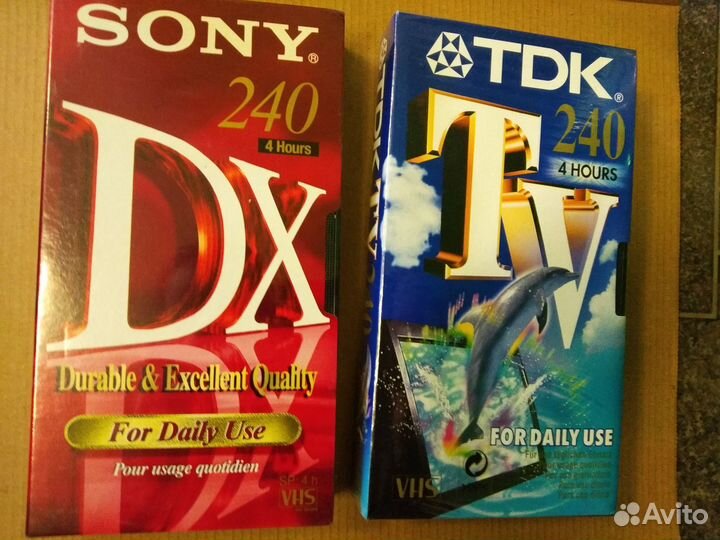 Видеокассеты VHS новые TDK и Sony