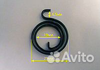 Пружина возвратная дверной ручки типа улитка