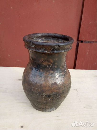Крынка старинная глиняная