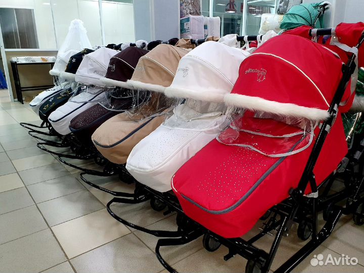 Санки-коляска Pikate Снеговик