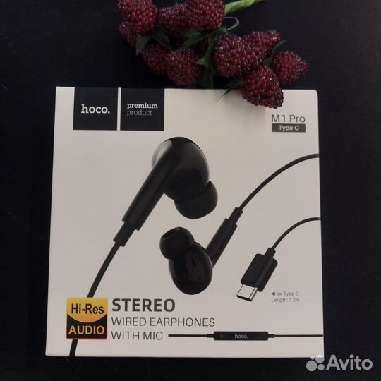 Гарнитура проводная hoco M1type-c