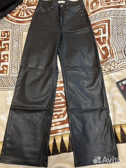 Брюки кожаные H&M