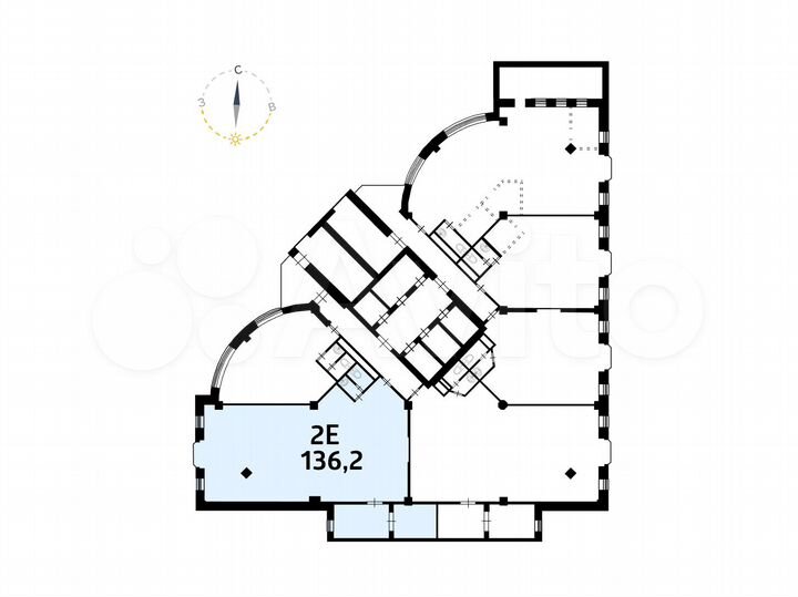 Офис 187.2 кв.м. - 800 метров до центра города