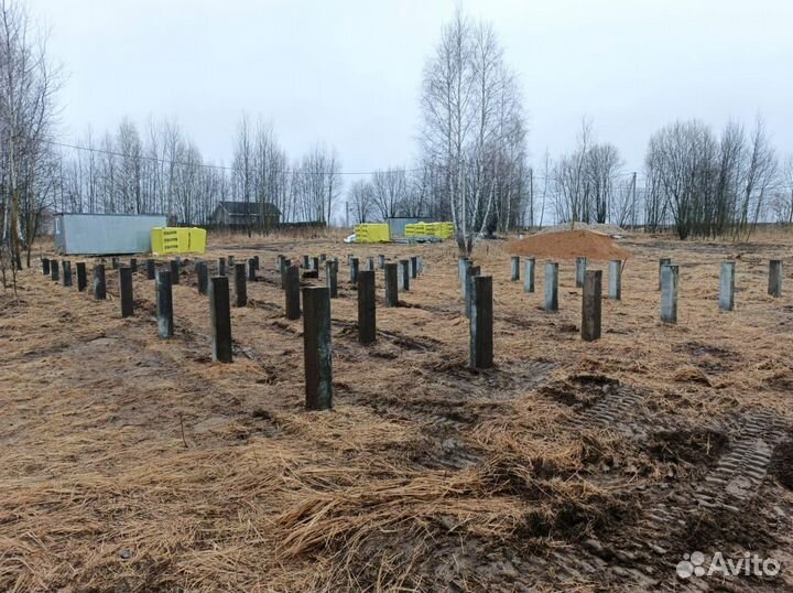 Забивные железобетонные сваи, фундамент под ключ