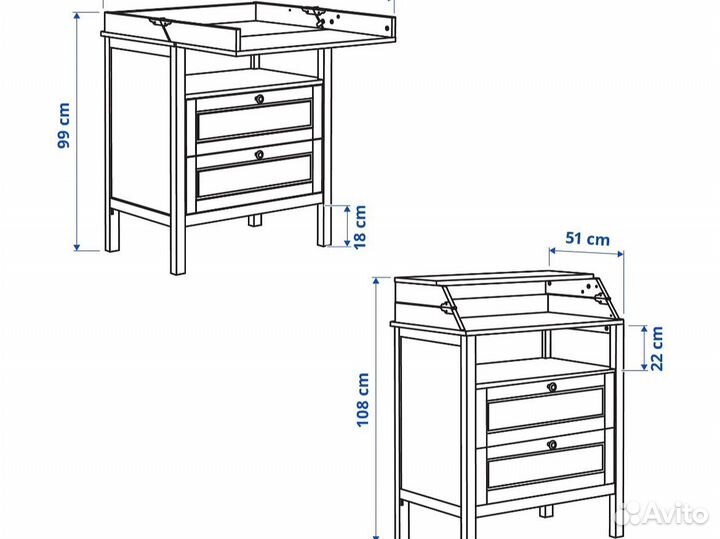 Пеленальный комод IKEA