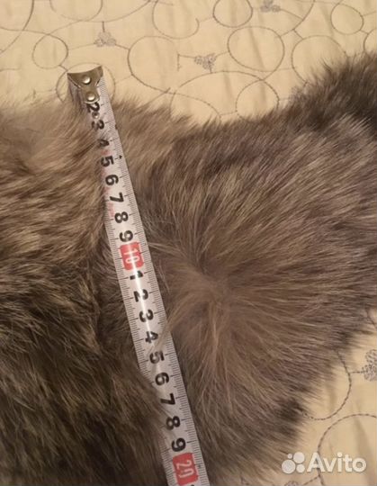 Меховой воротник чернобурка большой