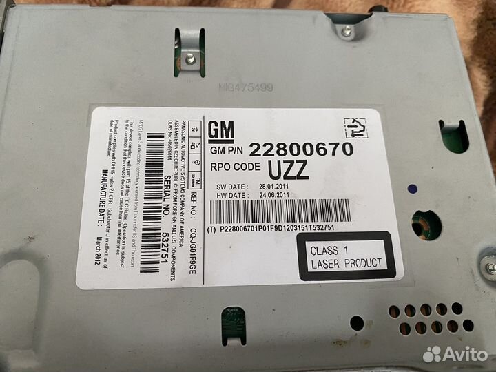 Штатная магнитола chevrolet cruze дорест