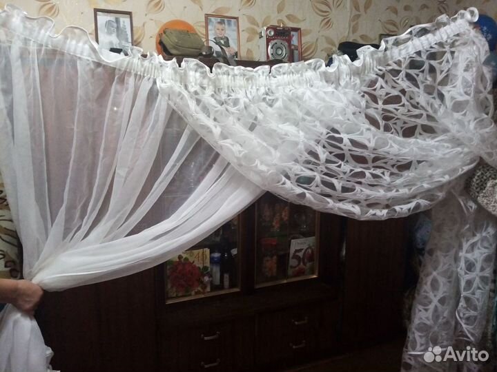 Тюль кухонная