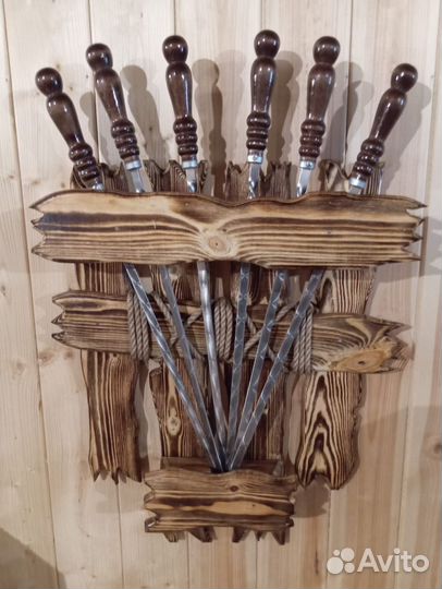 Подставка для шампуров, крепление на стену