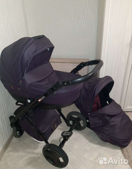 Коляска 2 в 1 эко кожа