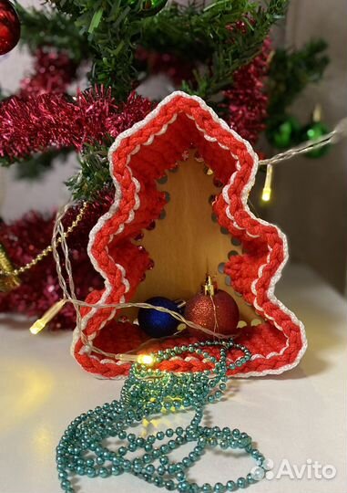 Корзина подарочная,новогодний подарок, елочка