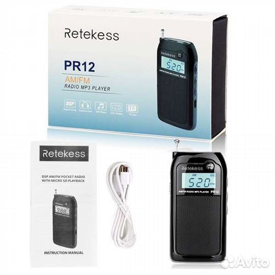 Радиоприемник Retekess PR-12 FM/AM/MP3