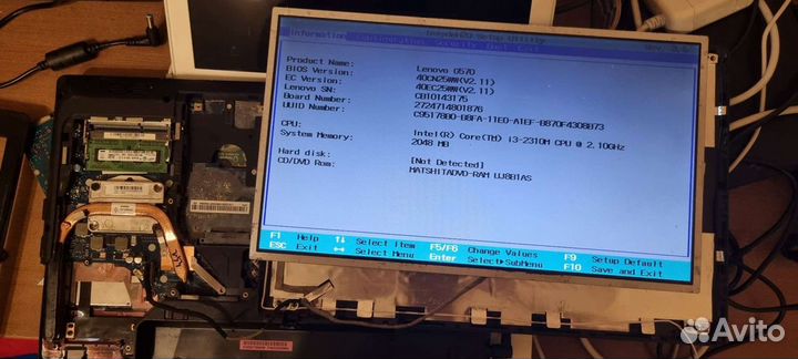 Lenovo g570 разбор