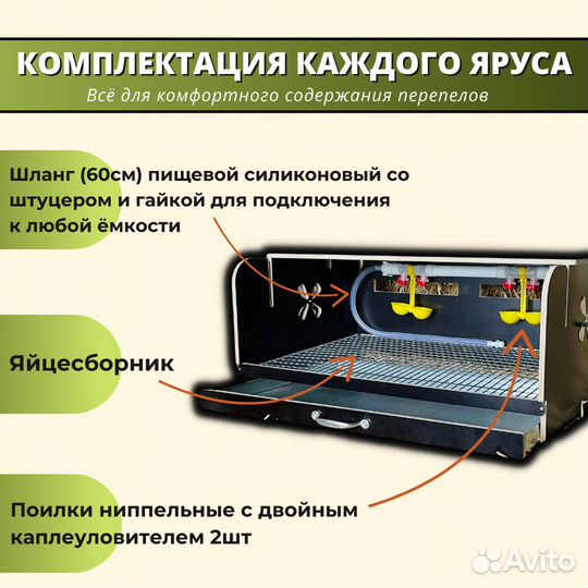 Клетка для перепелов на 40 голов. Удача кп-40-2я-У