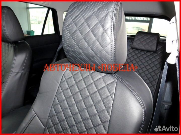 Чехлы Mazda CX-5 1 из экокожи чёрные Ромб