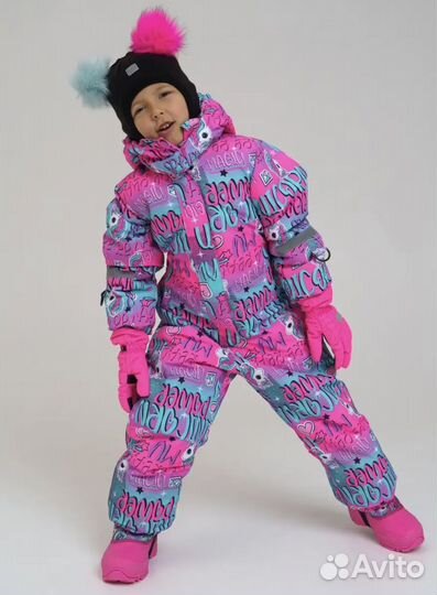 Зимний комбинезон для девочки 104