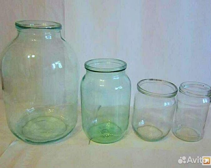 Банки стеклянные разного объема от 0,25 до 3 литра