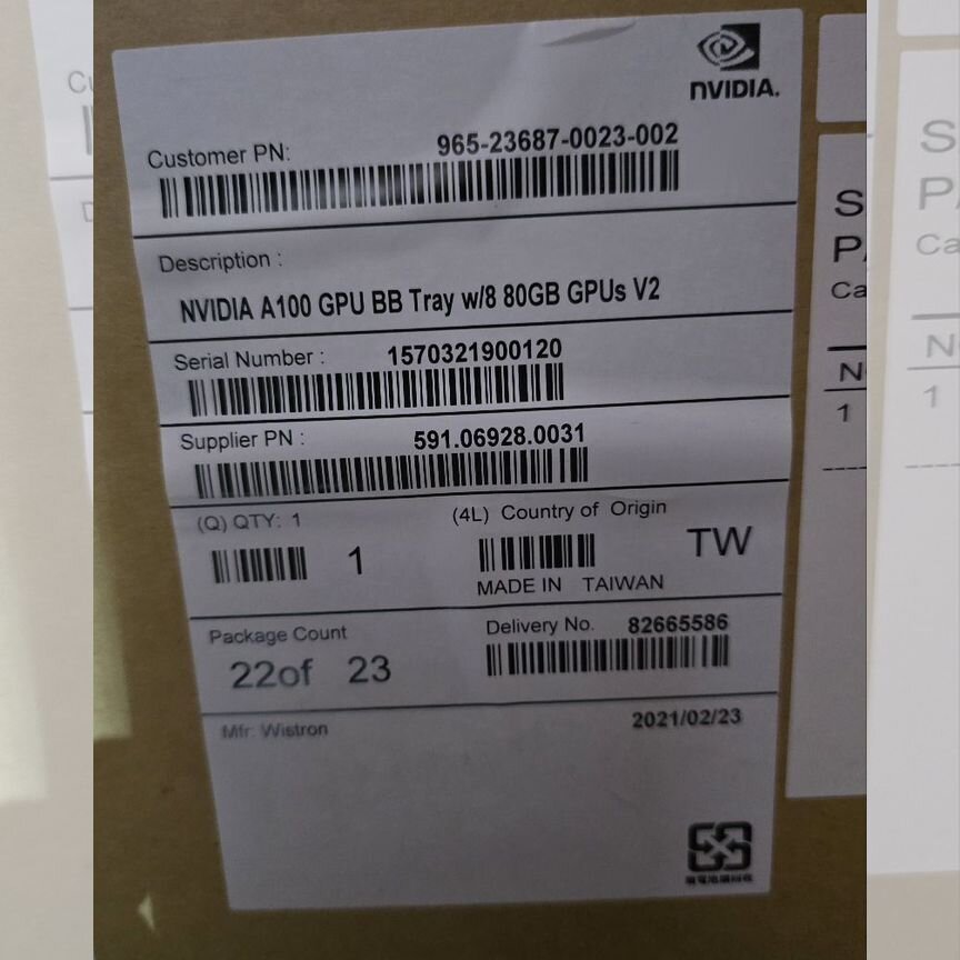 [3000W] Комплектующие Для Nvidia Dgx A100 3000w
