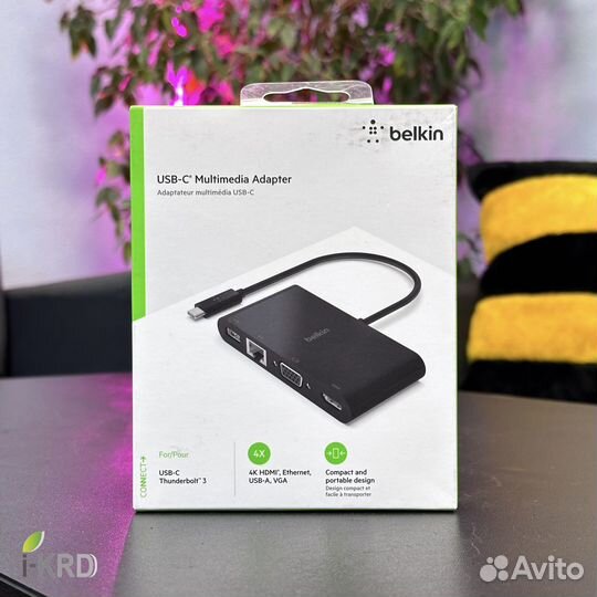 Адаптер Belkin USB-C Multimedia Adapter (Новый)