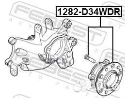 Ступица колеса зад прав/лев 1282D34WDR Febest