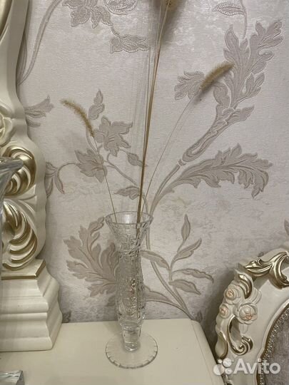 Ваза для цветов хрустальная Чехия