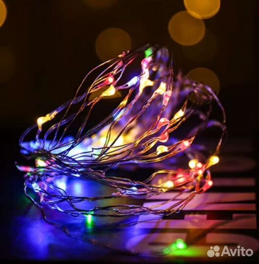 Светодиодная гирлянда 5 метров, декор, интерьер