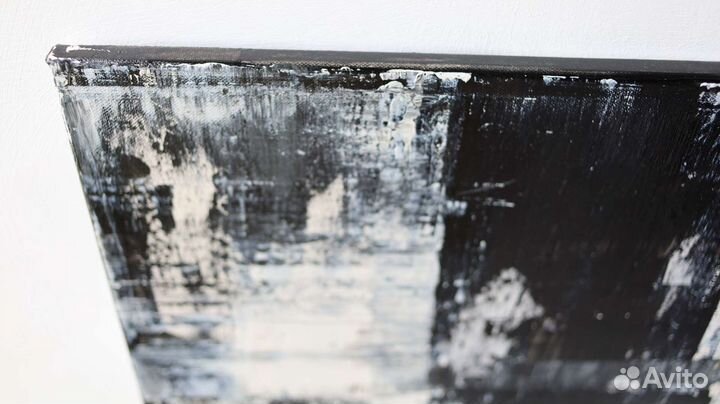 Картина черно-белая. 50х70. Абстракция